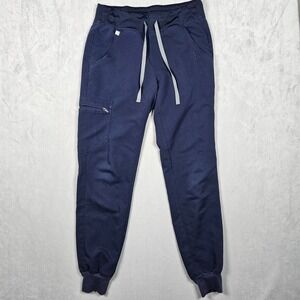 Figs Zamora Jogger Pants Womens XS Navy Blue Technical Collection Scrub Pockets